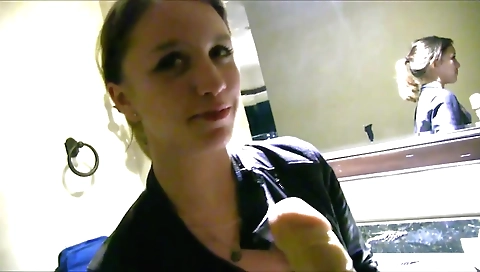 Blonde slut gets fucked by a huge cock