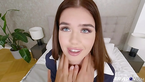 Make & outdoor sex with sexy blonde