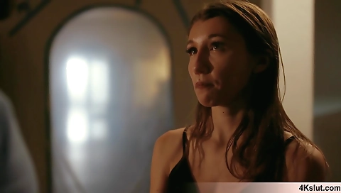 Two sexy babes in a falcimping room