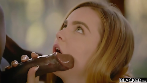 Sexy brunette hair with a big black cock