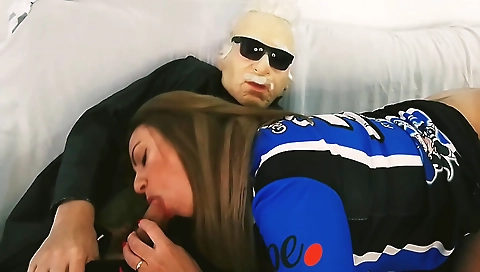 Sexy young blonde girl shows her cute body