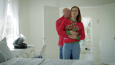 Sexy brunette hair and dildo fucking