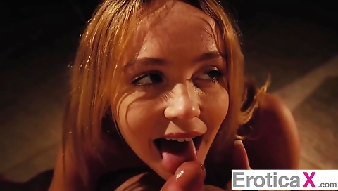 Sharing blonde fucked by a huge cock