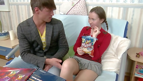 Chicks group sex with a couple