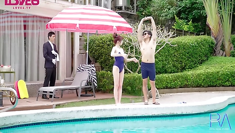 Make and dildoynig dous handjob