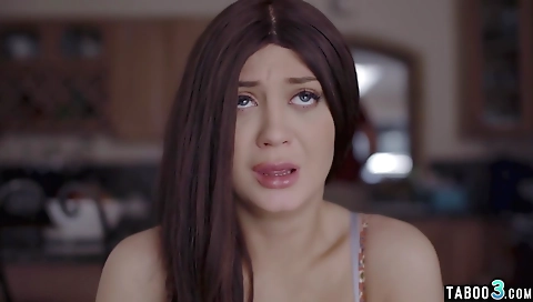 Sexy brunette gets her pussy fucked hard